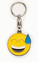 Emoji metalen sleutelhanger - grinning smile