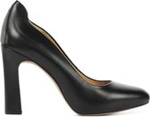 Unisa Pumps / Stiletto Dames / Damesschoenen - Leer    - Blokhak hoogte 10 cm - Pascual led - Zwart - Maat 39.5
