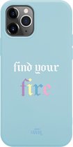 iPhone 11 Pro - Find Your Fire Blue - iPhone Rainbow Quotes Case