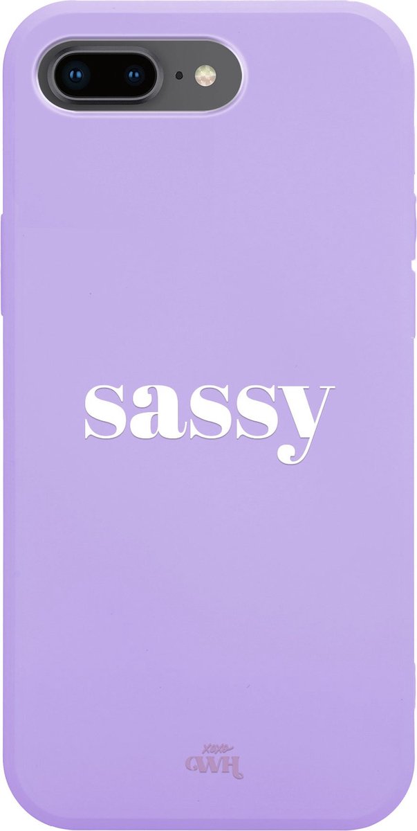 Sassy Purple - iPhone Short Quotes Case - Paars hoesje geschikt voor iPhone 8 Plus / 7 Plus hoesje - Siliconen hoesje met opdruk (geprint) - Paars hoesje