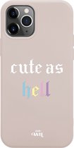 iPhone 12 Pro - Cute As Hell Beige - iPhone Rainbow Quotes Case