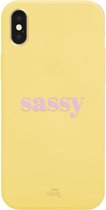 xoxo Wildhearts case voor iPhone X/XS - Sassy Yellow - xoxo Wildhearts Short Quotes Case