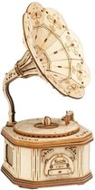 Bouwpakket Volwassenen - 3D Grammofoon - Houten Platenspeler - 122 Onderdelen - Luxe Modelbouw - Montage Speelgoed - DIY Puzzel - Vintage