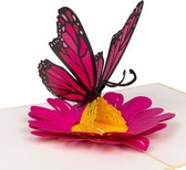 Hartensteler - 3D Pop-Up Wenskaarten - Vlinder kaart- Butterfly Pop-Up Card