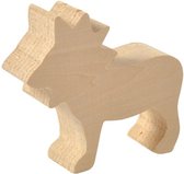 Graving wood zoo animals set of 3.