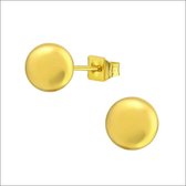 Aramat jewels ® - Bolletjes oorbellen goudkleurig chirurgisch staal 7mm unisex