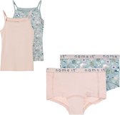 Name it ondergoedset meisjes - flower - 2 hemden en 4 boxers - maat 146/152