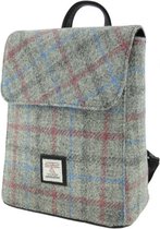 Unieke mini rugzak 'Tummel' van echte Harris Tweed | Light Grey | Made in Scotland