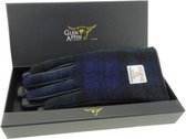 Glen Appin Dames handschoenen Black Watch Tweed en zwart leer - Made in Scotland