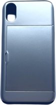 iPhone Xr pashouder hoesje - pasjes - Telehoesje - slide armor - apple - iPhone - Opberging - Creditcard - 2 in 1 - In 7 kleuren - Zwart - Donker blauw - Donker groen - Grijs - Gou