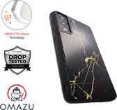 OMAZU Marble design Samsung Galaxy S20 Anti-Shock (PC/TPU) Case/ Hoesje - Achterkant 10H hoge kras krasbestendigheid / Black gold