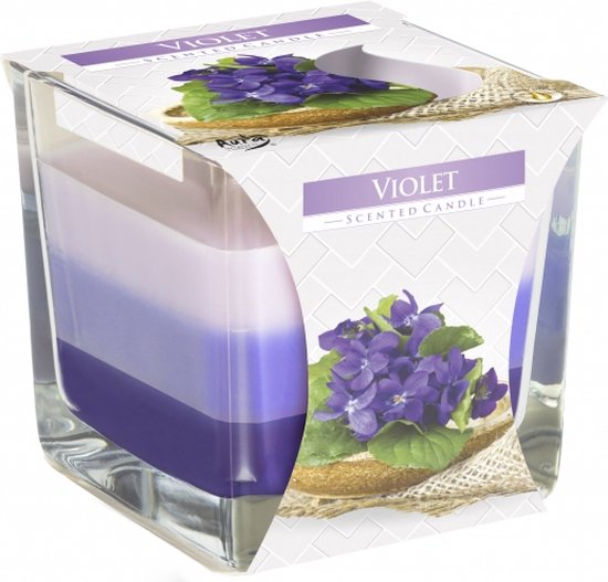 Bougie Arc-en-Ciel dans un Glas - Violet - 32 Heures de Combustion - Bougie Parfumée