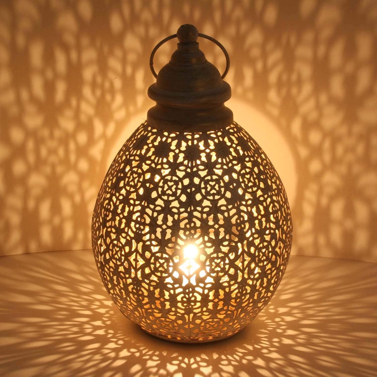 Oosterse lantaarn Omnia | Marokkaans windlicht maat L | hangend of staand |  bol.com