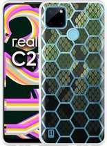 Realme C21Y Hoesje Snakeskin Honeycomb - Designed by Cazy