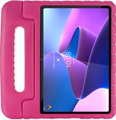 Lenovo Tab P12 Pro - Kids proof back cover - Draagbare tablet kinderhoes met handvat – Roze