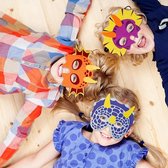 Dino maskers - 8 stuks - Mix van kleuren - Verkleedmaskers - Van hoogwaardig vilt - Dino jongens en meisjes - Dinosaurus - Dino kinderfeest