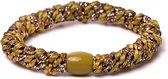 Banditz Haarelastiekje en armbandje 2-in-1 mustard glitter twist