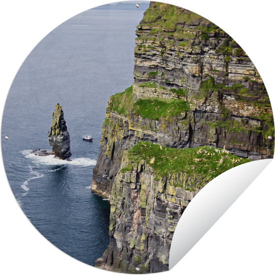 Tuincirkel Steile Kliffen van Moher in Ierland - 150x150 cm - Ronde Tuinposter - Buiten