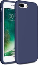 iPhone 6 plus hoesje donker blauw - Apple iPhone 6s plus hoesje blauw siliconen case - hoesje iPhone 6 plus - hoesje iPhone 6s plus hoesjes cover hoes