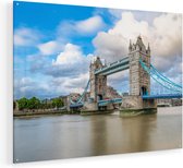 Artaza Glasschilderij - Tower Bridge in Londen - 100x75 - Groot - Plexiglas Schilderij - Foto op Glas