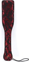 Victorian Garden Paddle  Exclusieve Leren Plak - rood zwart
