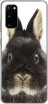 Samsung Galaxy S20 hoesje - Konijn - Huisdieren - Vacht - Siliconen Telefoonhoesje