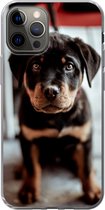 Geschikt voor iPhone 13 Pro hoesje - Jong - Hond - Camera - Siliconen Telefoonhoesje
