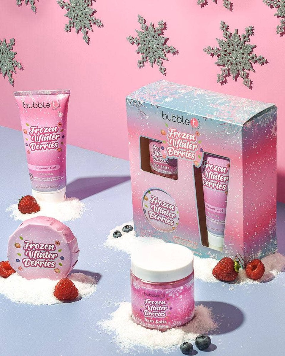 Goedkoopste Bubble T Frozen Winter Berries Bath Time Gift Set