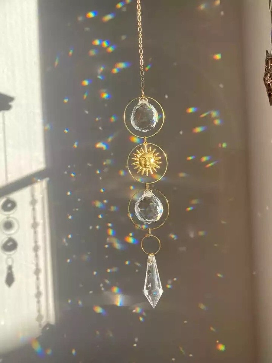 Kristallen zonnevanger - Raamdecoratie lichtprisma - Zon handgemaakte kristallen zonnevanger