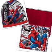 Marvel Spiderman winterset - 2-delig - muts + colsjaal - Rood - Maat 52 cm (+/- 3-6 jaar)