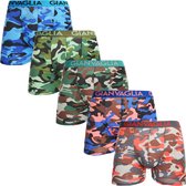 Gianvaglia Heren boxershorts 5 pack - camouflage print - gemixte kleuren - XXL