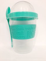 Bwa Commerce yoghurt beker to go- Yoghurt beker met lepel- Muesli beker- Yoghurtbeker-Meal Prep- Bpa-vrij