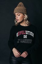 Colourful Rebel Revolution Trui  Zwart Dames - Basic Fit - Katoen - XL