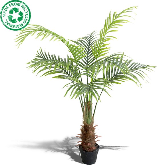 Palmier artificiel - pour l'intérieur et l'extérieur - en pot - 120 cm | bol