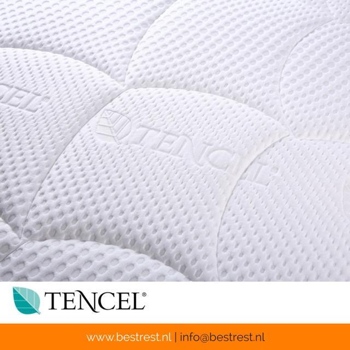 Topdekmatras Tencel - Nasa Traagschuim - Circa 12cm dik - 160x190cm