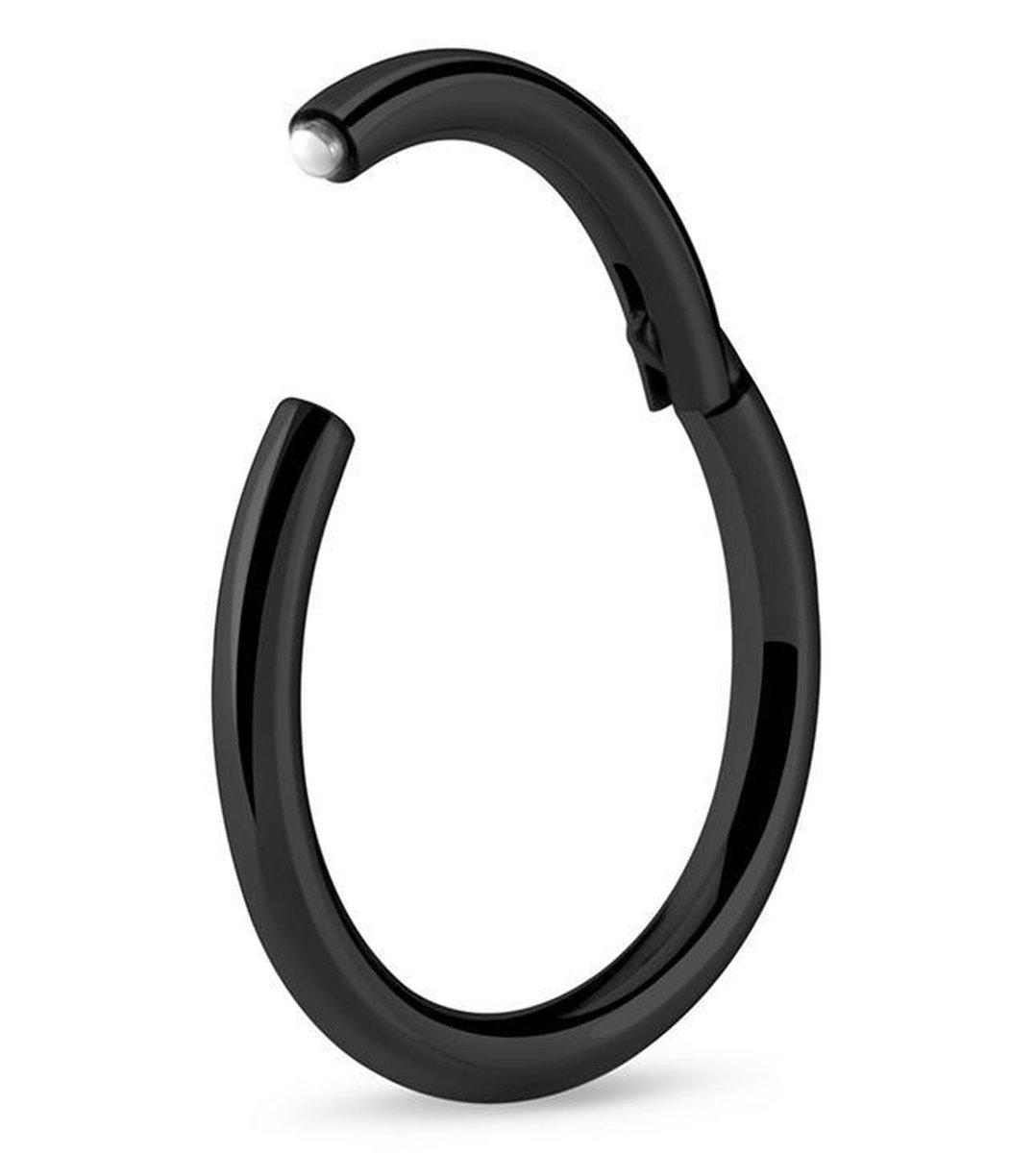 Zwarte Titanium 10 mm Segment ring 1,2 met scharnier. RH-Jewelry