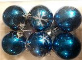 Onbreekbare kerstballen - Blauw - 5 cm