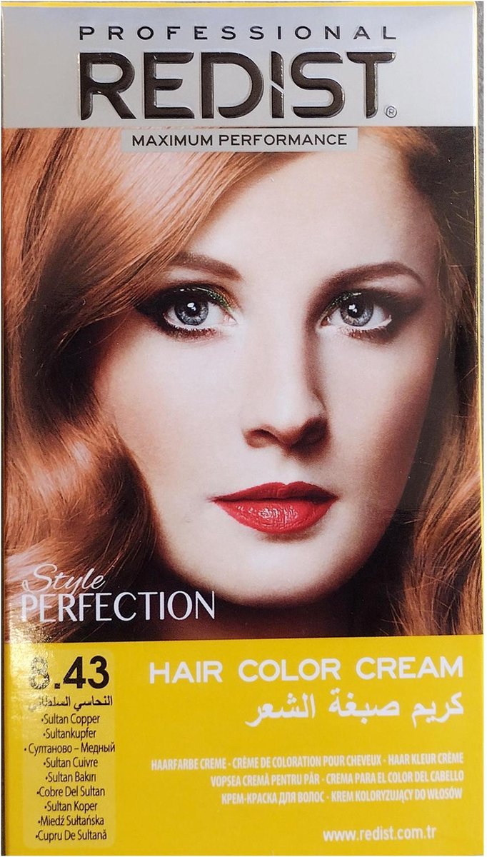 Redist Hair Crème pour les cheveux Teinture pour cheveux - 8.43 Sultan  Copper | bol.com