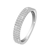 Di Lusso - Ring Rijsel - Zirkonia - Zilver 925 - Dames - 18.00 mm