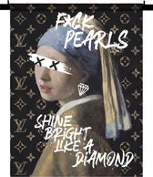 Wandtapijt - Wandkleed - Meisje met de parel - shine bright like a diamond - 150 x 215 cm - PosterGuru