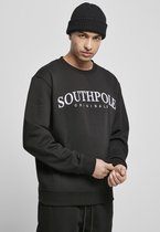 Southpole Sweater/trui -L- Script 3D Embroidery Crew Zwart