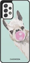 Samsung a52s hoesje - Retro lama | Samsung Galaxy A52 5G case | Hardcase backcover zwart