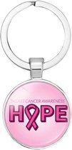 Pink ribbon - borst - kanker - oktober - support - awareness - sleutelhanger