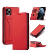 GSMNed – Luxe iPhone 12/12 Pro  Rood – hoogwaardig Leren Pu Hoesje – iPhone 12/12 Pro Rood – Design