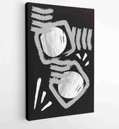Zwart-wit abstracte muurkunst vector 3 - Moderne schilderijen – Verticaal – 1899811990 - 115*75 Vertical