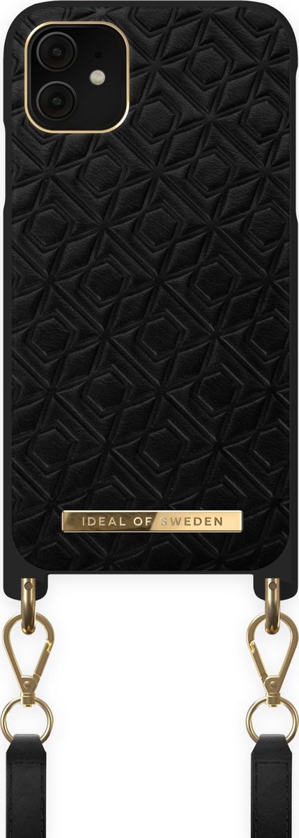 Ideal of Sweden Phone Necklace Case iPhone 11/XR Embossed Black