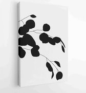 Blad schaduwen achtergrond vector. Abstracte botanische prints 4 - Moderne schilderijen – Verticaal – 1923489173 - 40-30 Vertical