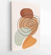 Abstracte kunst achtergrond vector. Modern Nature shape line art behang 3 - Moderne schilderijen – Verticaal – 1934355014 - 50*40 Vertical