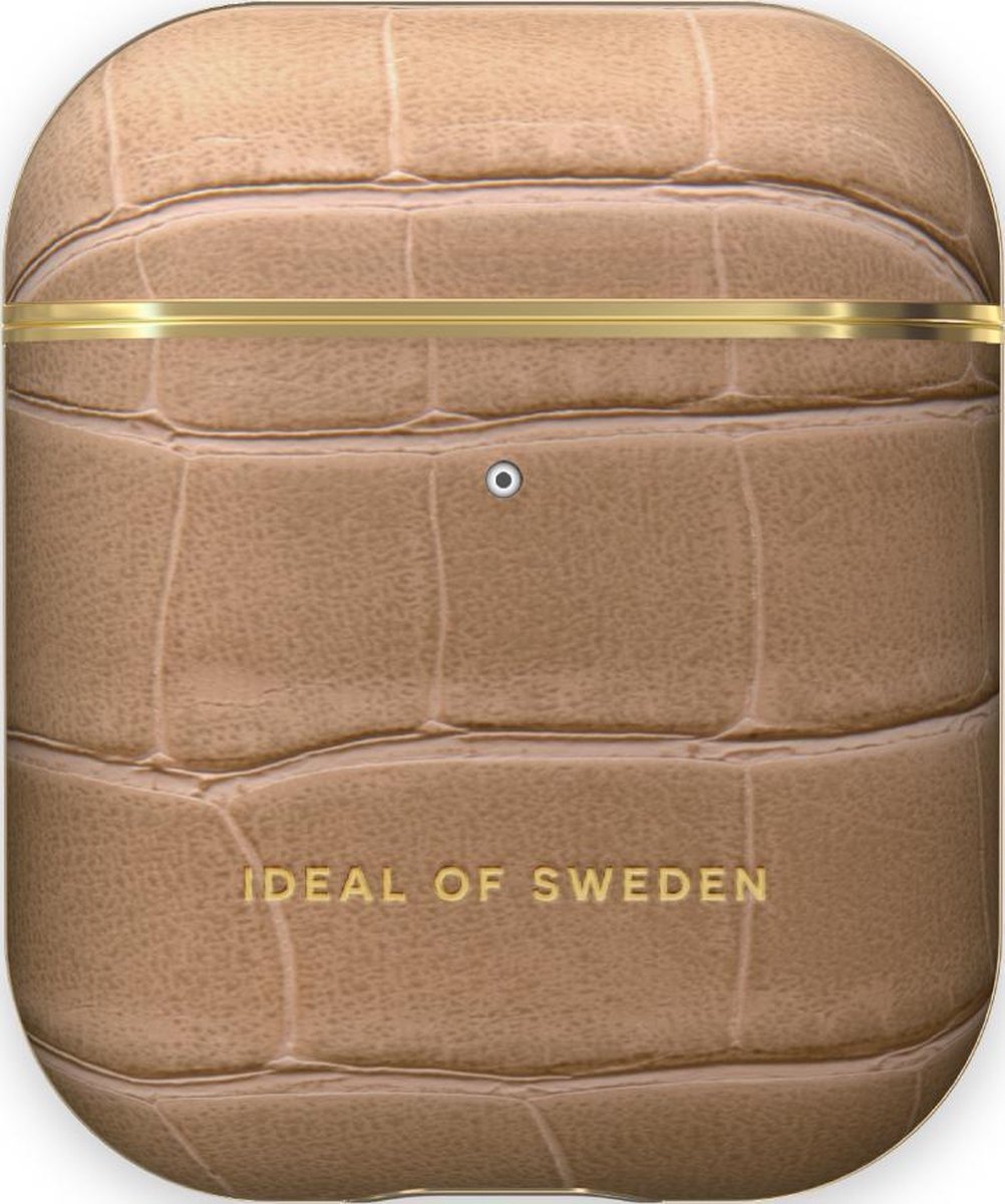 Ideal of Sweden AirPods Case PU 1st & 2nd Generation Camel Croco