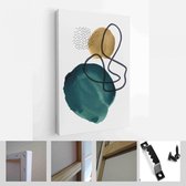 Onlinecanvas - Schilderij - Creatieve Minimalistische Handgeschilderde Illustraties Wanddecoratie. Briefkaart Brochure Cover Design Art Verticaal - Multicolor - 40 X 30 Cm